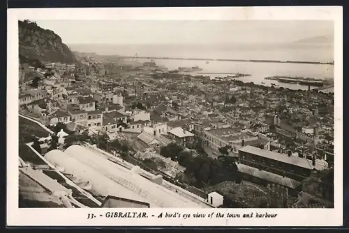 AK Gibraltar, A bird`s eye view of the town and harbour