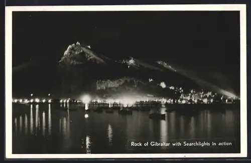 AK Gibraltar, Rock with Searchlights in action