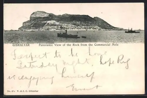 AK Gibraltar, Panoramic View of the Rock from the Commercial Mole