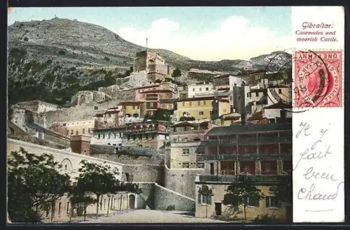 AK Gibraltar, casemates and moorish castle