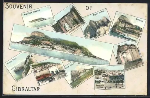 AK Gibraltar, verschiedene Ortsansichten