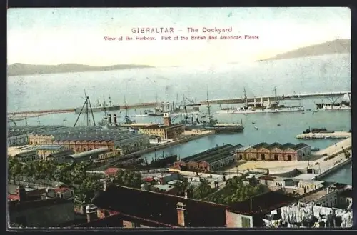 AK Gibraltar, Harbour and Part of American and British Fleets