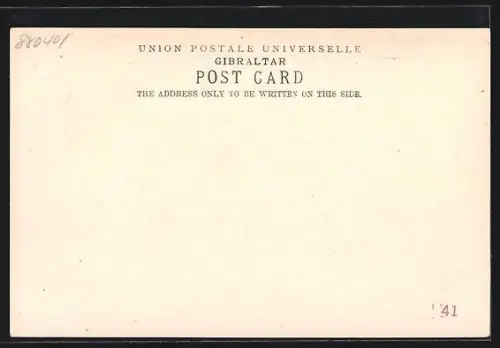 AK Gibraltar, SMS King Edward VII leaving Dock 1905, britisches Kriegsschiff