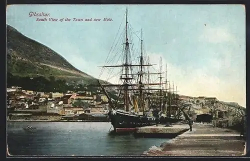 AK Gibraltar, South View of the Town and new Mole