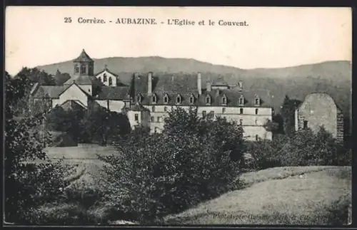 AK Aubazine /Corrèze, L`Eglise et le Couvent