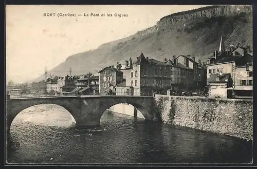 AK Bort /Corrèze, Le Pont et les Orgues