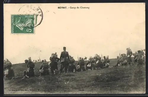 AK Beynat, Camp du Chastang, soldats en entraînement sur le terrain