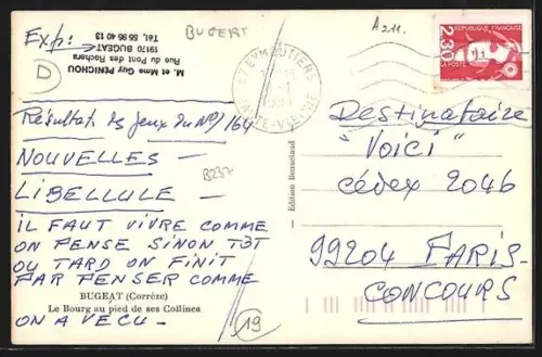 AK Bugeat, Le Bourg au pied de ses collines