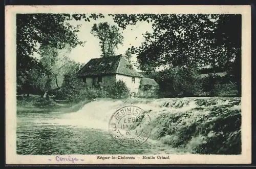 AK Ségur-le-Château, Moulin Grinal et sa cascade environnante