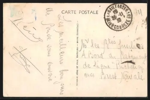 AK Brive /Corrèze, La promenade et le Pont Cardinal