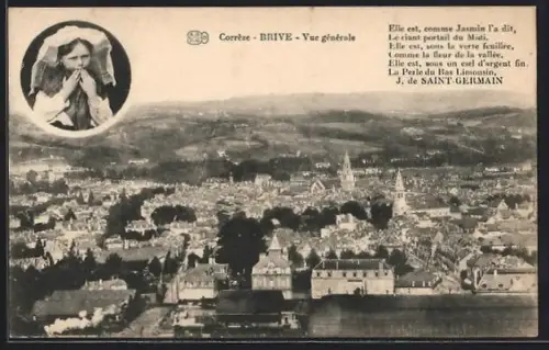 AK Brive, Vue générale de la ville avec paysage environnant
