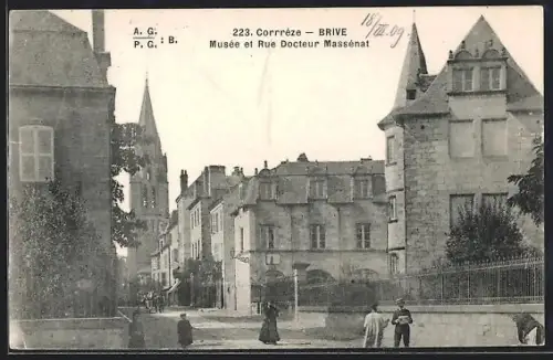 AK Brive, Musée et Rue Docteur Massénat