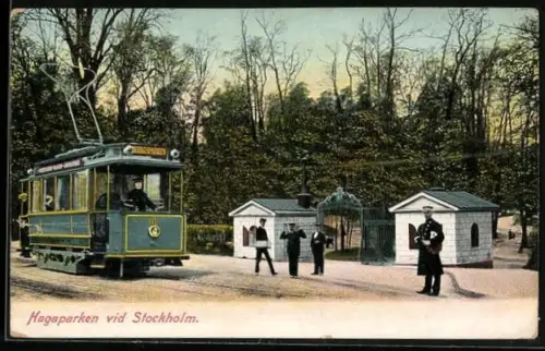 AK Stockholm, Hagaparken, Strassenbahn