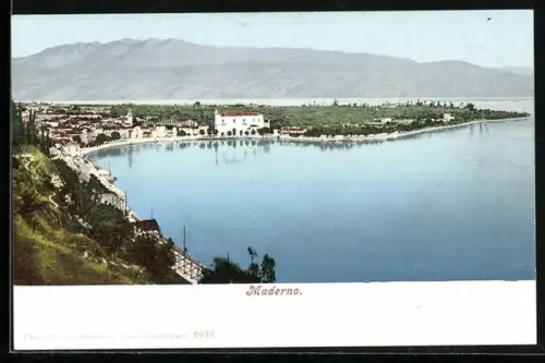 AK Maderno, Fernsicht der Ortschaft