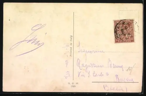 AK Floriana, General View and train, Strassenbahn