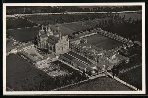 AK Pavia, La Certosa dall`Aeroplano