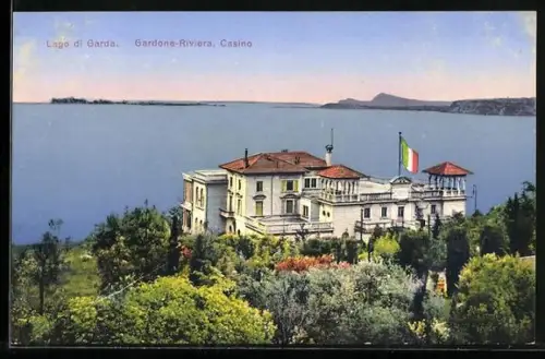 AK Gardone-Riviera, Casino mit Blick zum Gardasee