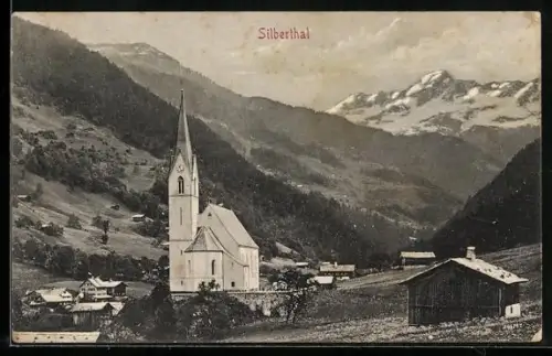 AK Silbertal, Ortspartie mit Kirche