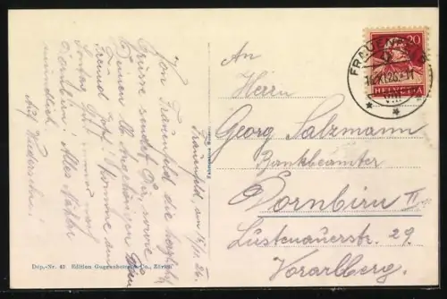 AK Frauenfeld, Strassenpartie mit Burg