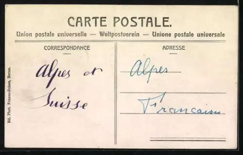 AK Mürren, Teilansicht mit Kapelle