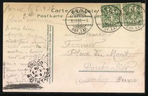 AK Bern, Heiliggeistkirche, Bahnhof und Universität