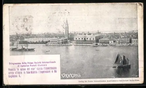 AK Venedig, Panoramablick auf die Stadt