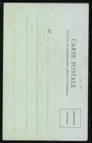 Künstler-AK La Poste a Haiti, Haitianischer Postbote