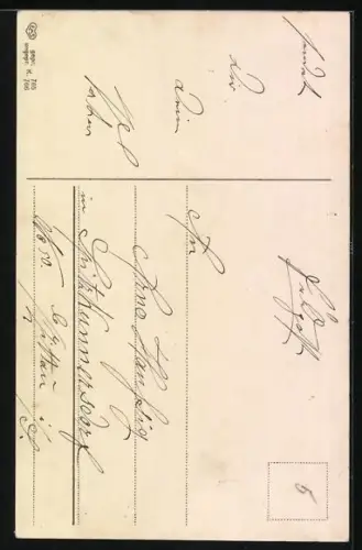 Lithographie Kleiner Soldat mit Reichsfahne und Blumenstrauss - Pfingstgruss