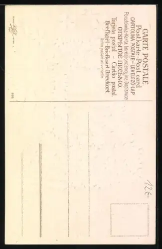 AK January 1, Kalenderblatt, Vergissmeinnicht-Brunnen