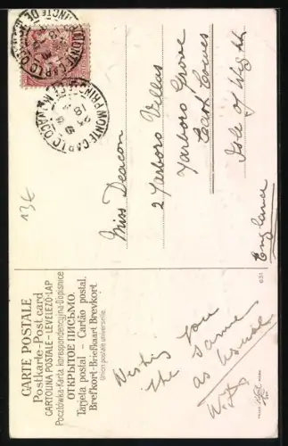 AK Windmühle aus Vergissmeinnicht, Kleeblätter, Blumenbild