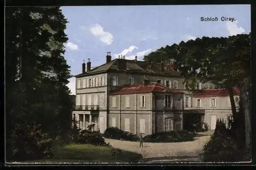AK Cirey, Vue du château entouré de jardins verdoyants