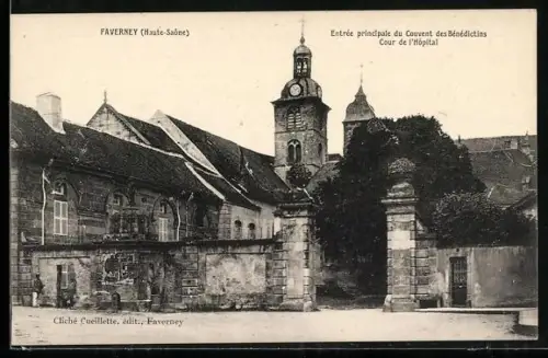 AK Faverney /Haute-Saône, Entrée principale du Couvent des Bénédictins, Cour de l`Hôpital