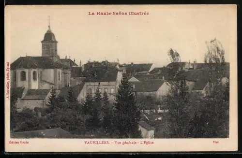 AK Vauvillers, Vue générale, L`Église