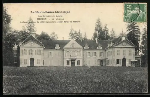 AK Frotey /Haute-Saône, Le Château, ancienne résidence de l`écrivain Xavier de Montépin