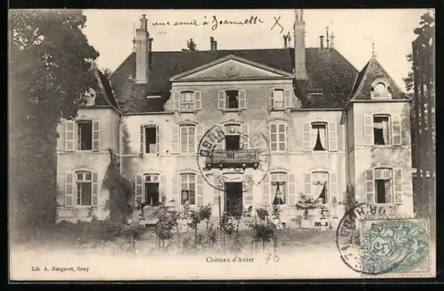 AK Autet, Château d`Autet avec jardin à l`avant