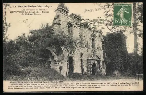 AK Chauvirey-le-Châtel /Haute-Saône, Ruines du Château-Dessus