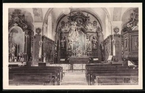 AK Lavoncourt /Hte-Saône, Intérieur de l`Église