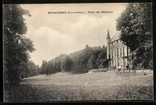 AK Bussières /Haute-Saône, Parc du Château