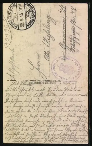 AK Cirey, Vue de l`église et de la place avec passants