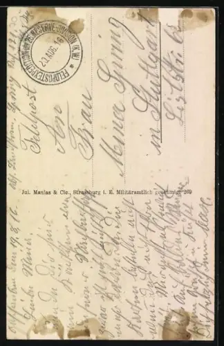 AK Grandecourt, Tour historique en ruines entourée de végétation