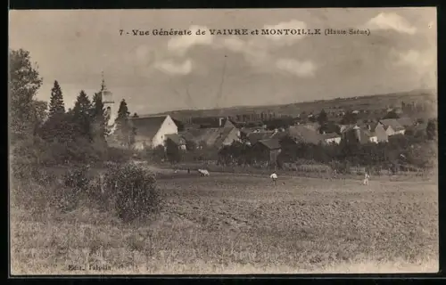 AK Vaivre, Vue générale du village et des environs
