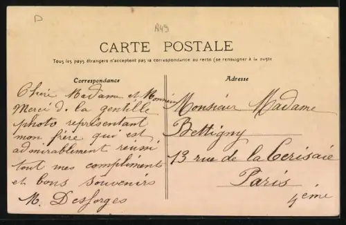 AK Chauvrigny-le-Châtel, Vue générale