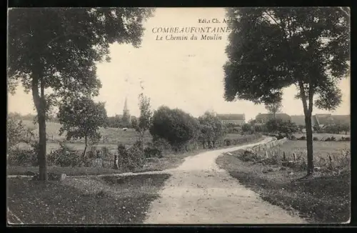AK Combeaufontaine, Le Chemin du Moulin