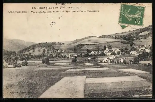 AK Corravillers, Vue générale, prise du Mont de Fouches, Vallée de Faucogney