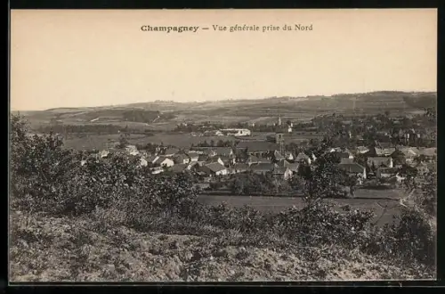 AK Champagney, Vue générale prise du Nord