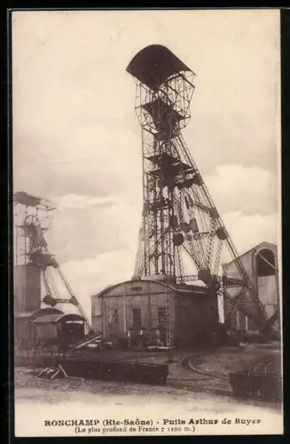 AK Ronchamp /Hte-Saône, Puits Arthur de Buyer, Le plus profond de France
