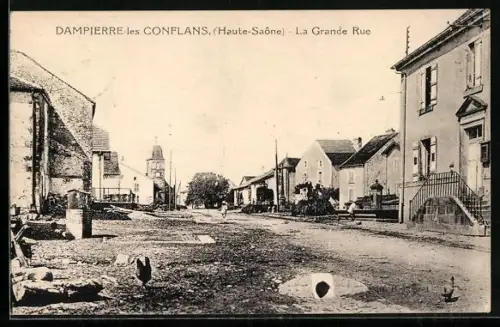 AK Dampierre-les-Conflans /Haute-Saône, La Grande Rue