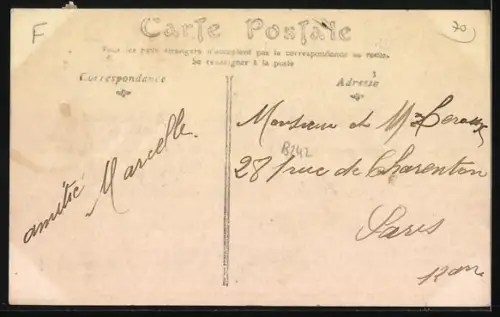 AK Fretigney, Rue de l`Abbaye et Rue de Grandvelle