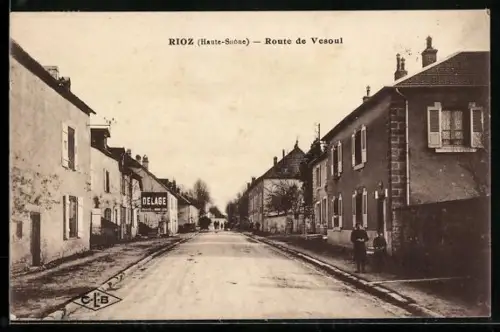 AK Rioz /Haute-Saône, Route de Vesoul