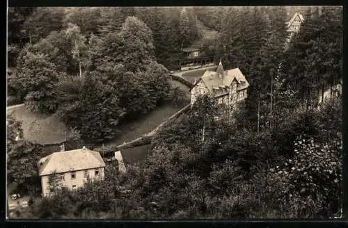 AK Bad Finkenmühle, FDGB Erholungsheim, Fliegeraufnahme